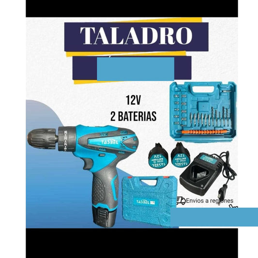 taladro inalambrico 12v 2 baterias